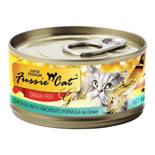 Fussie Cat Gold Label Chicken And Anchovies 80g CatSmart Singapore